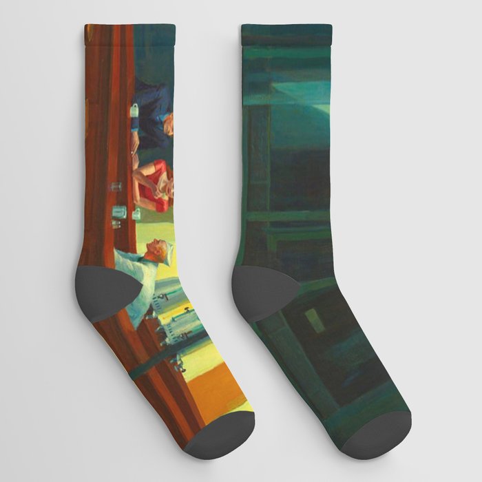  Edward Hopper - Night Hawks Socks