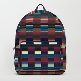 Dark Colorful And Moody Check Pattern Backpack