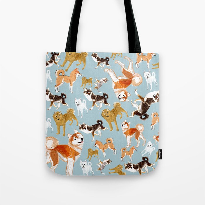 Dog print sales tote bag