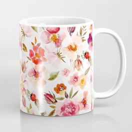 Hygge Watercolor Midsummer Dogroses Pattern  Mug