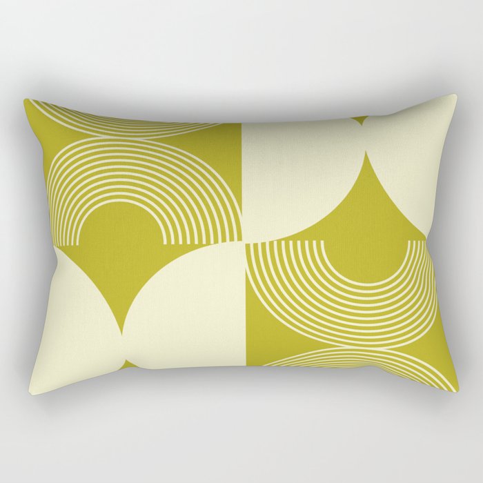midcentury abstract 6 Rectangular Pillow