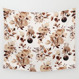 Skull and flower Wall Tapestry
