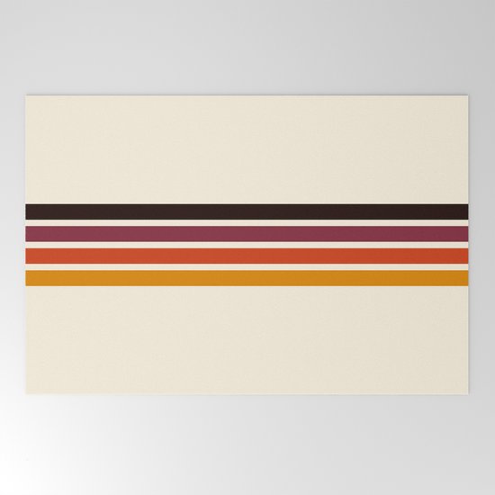 Retro Racing Stripes Welcome Mat By Alphaomega Society6