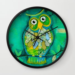 "Wisdom Owl" Wall Clock