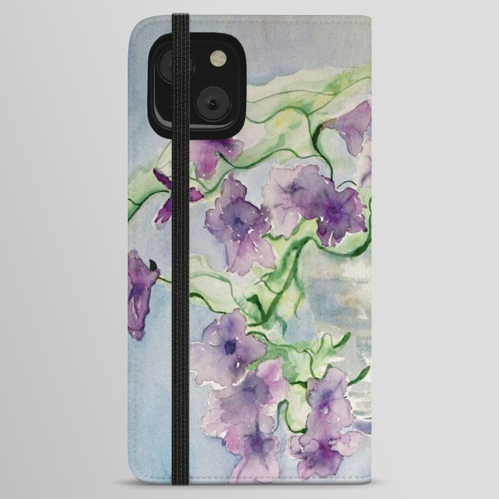 Purple Petunias iPhone Wallet Case
