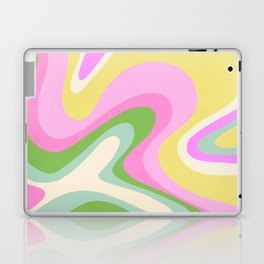 Neon Pastel Abstract Bubble Gum Swirl - Pink Laptop Skin