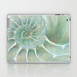 Green Nautilus Laptop Skin