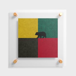 Bear On Colorblock Floating Acrylic Print