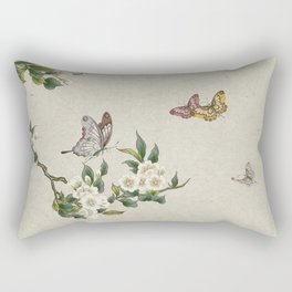 Pear flowers and butterflies type A - Minhwa : Koreafolkpainting Rectangular Pillow
