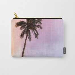 Vintage Tropical Palm Tree Carry-All Pouch | Color, Tree, Green, Digital, Palm, Tropical, Pink, Vanuatu, Island, Palmtree 