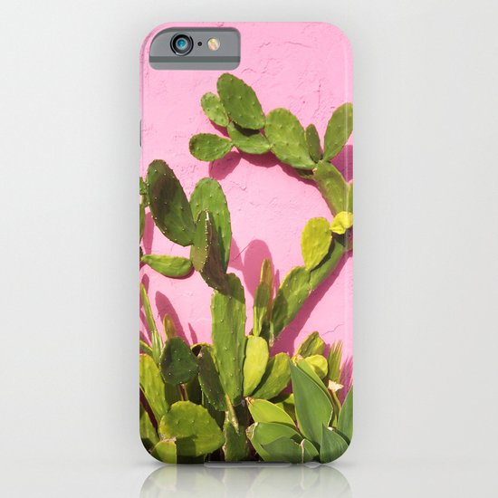 Pink Wall/Green Cactus iPhone & iPod Case