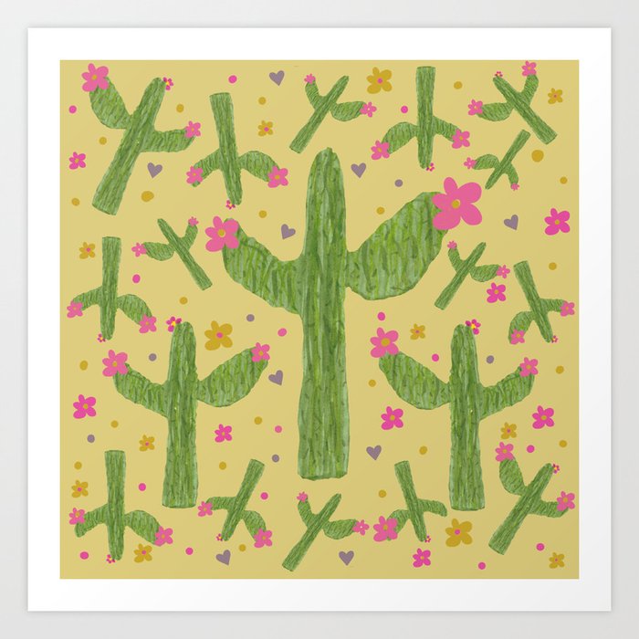 Cactus Power Art Print
