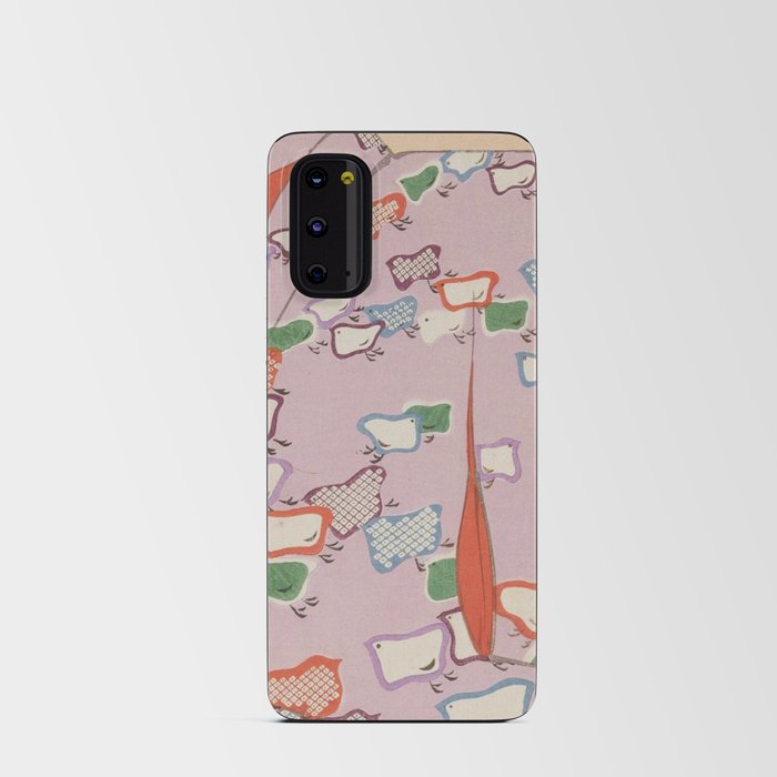 Design Kimono Pattern - Little Colorful Birds For Kids Android Card Case