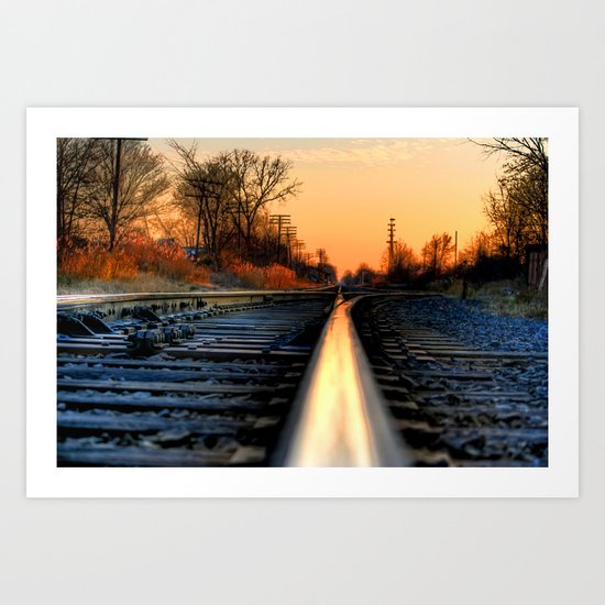 Down the Tracks Art Print