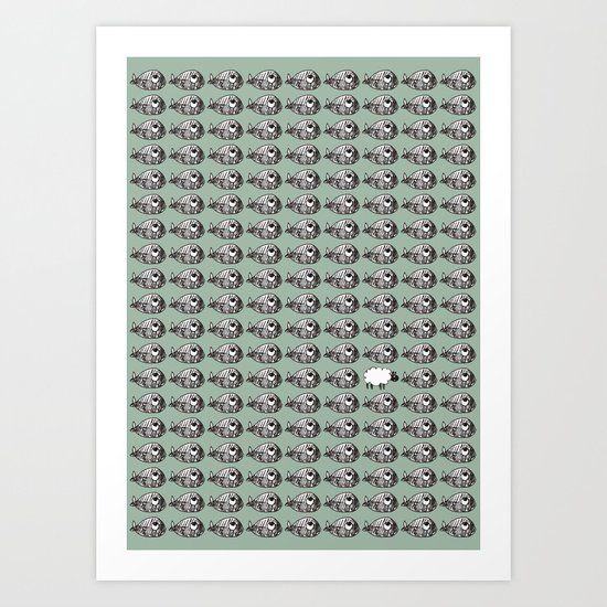 Lot of whales Art Print