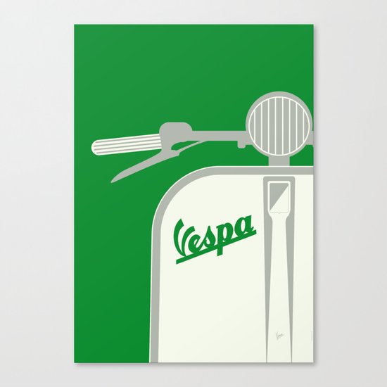 MY VESPA - FROM ITALY WITH LOVE - GREEN Canvas Print