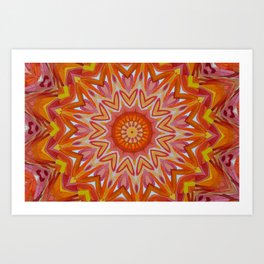 Summer Star Mandala Art Print