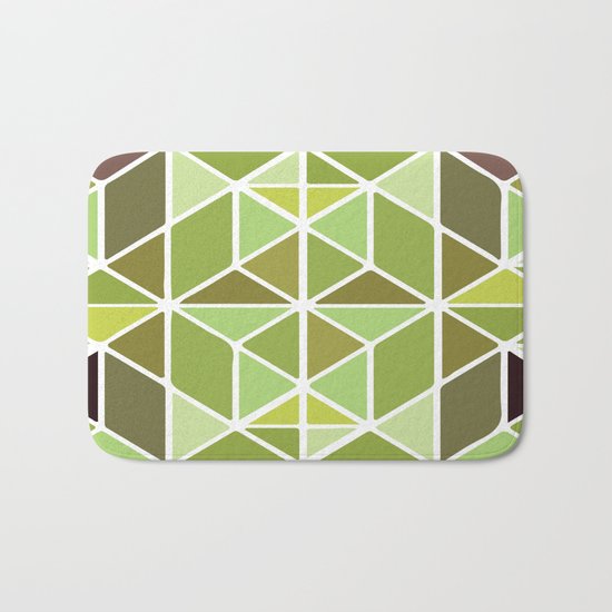 Green Mosaic Bath Mat
