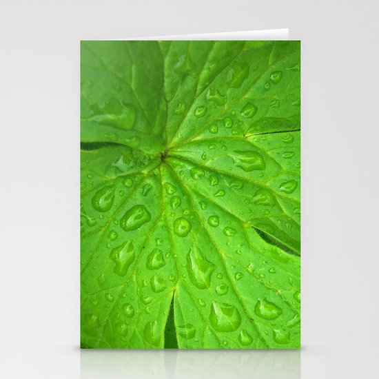 green leaf II Stationery Cards