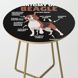 Anatomy Of A Beagle Cute Dogs Funny Dog Beagle Side Table