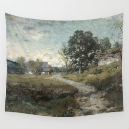 Vintage Farmhouse Landscape Wall Tapestry