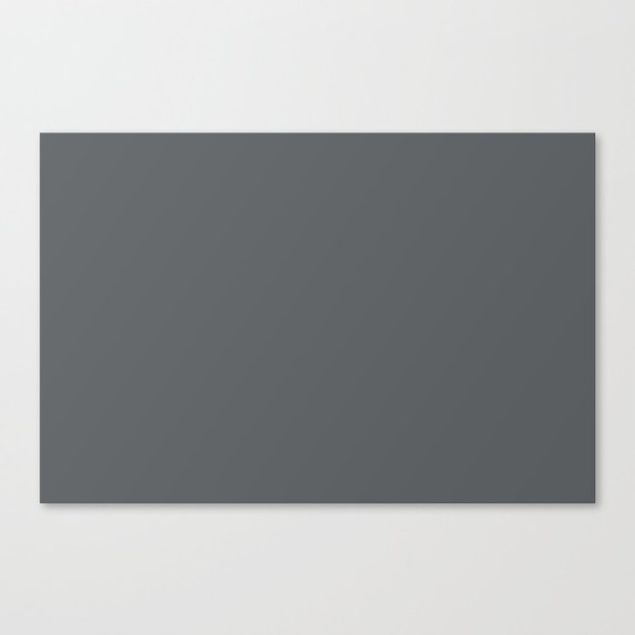 Dark Battleship Gray - Grey Solid Color Pairs PPG Glazed Granite PPG1011-6 Canvas Print