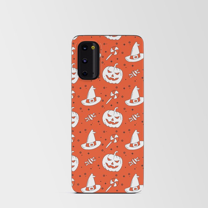 Pumpkin Witch Halloween Background Android Card Case