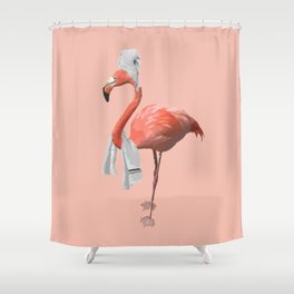 Squeaky Clean Flamingo Shower Curtain