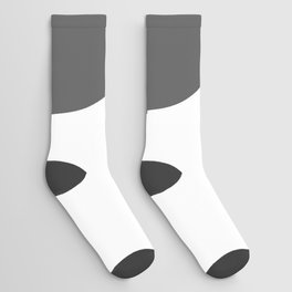 S (Grey & White Letter) Socks