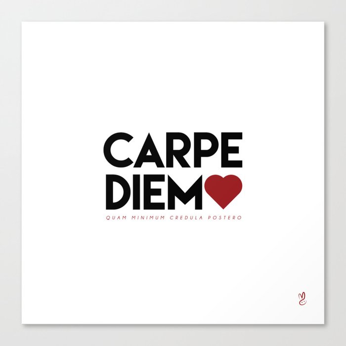Carpe Diem (red) Canvas Print