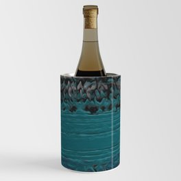 Teal and Gray Abstract Wine Chiller