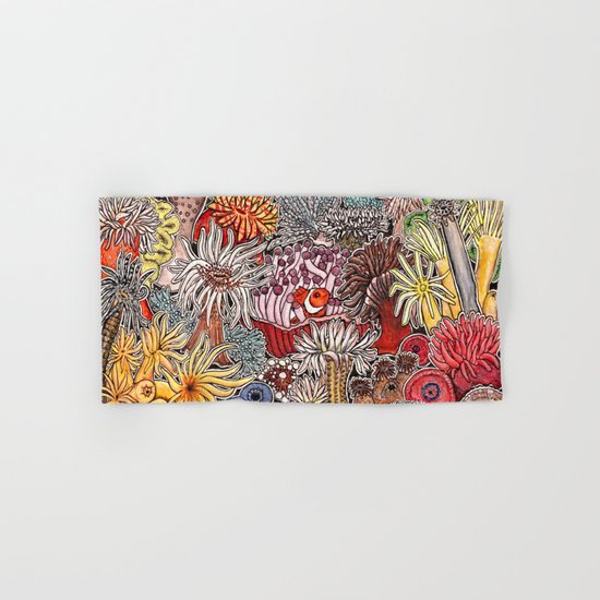 Clown fish and Sea anemones Hand & Bath Towel