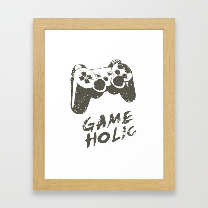 GAME HOLIC Framed Art Print