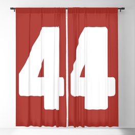 4 (White & Maroon Number) Blackout Curtain