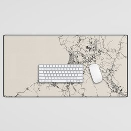 Indonesia, Manado - Black & White Map Desk Mat