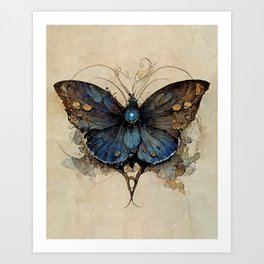 Blueback Griffintail | Butterflies of Willowood Art Print