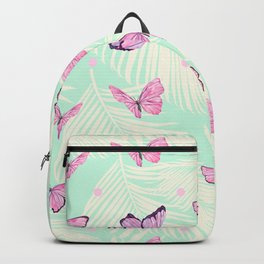 Watercolor pink butterflies Backpack