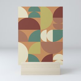 Geometry color arch shapes composition 1 Mini Art Print