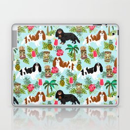 Cavalier King Charles Spaniel tiki hawaiian island tropical dog breed pattern dogs Laptop Skin