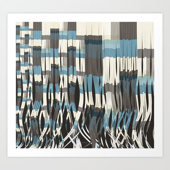 Abstract Graphic Ribbons Art Print