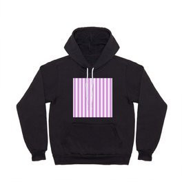 Magenta Pink and White Vintage American Country Cabin Ticking Stripe Hoody