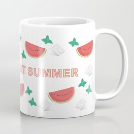 Watermelon, cheese and green mint greetings - "Have a Great Summer". Coffee Mug
