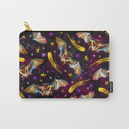 Spooky Goth Bat Pattern with Stars Carry-All Pouch