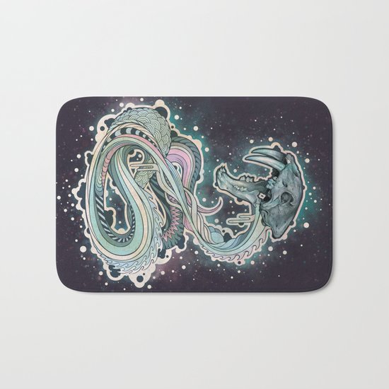 Saber-toothed Serpent in Space. Bath Mat