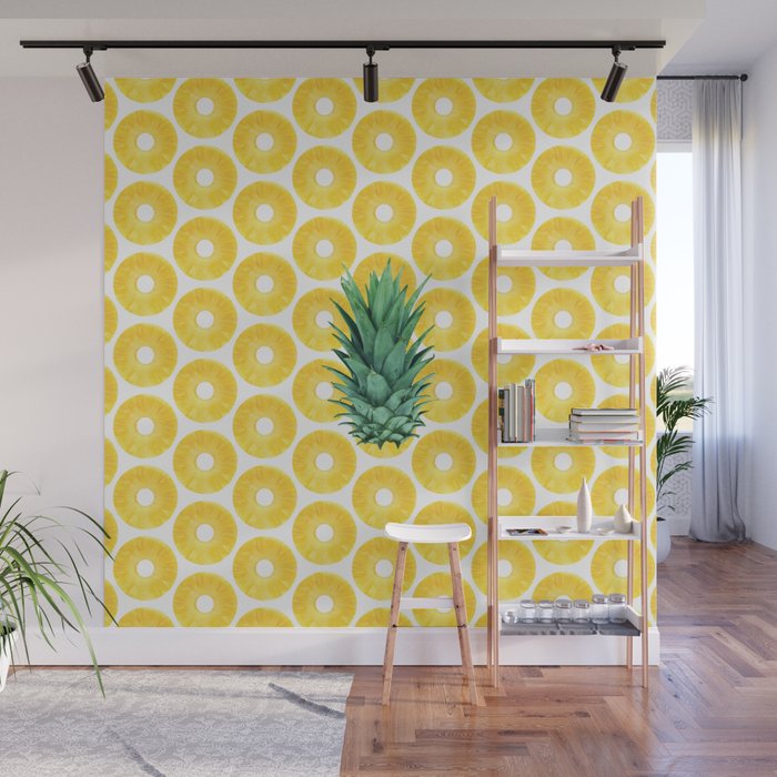Pineapple Pattern Wall Mural