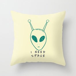 i need space Throw Pillow