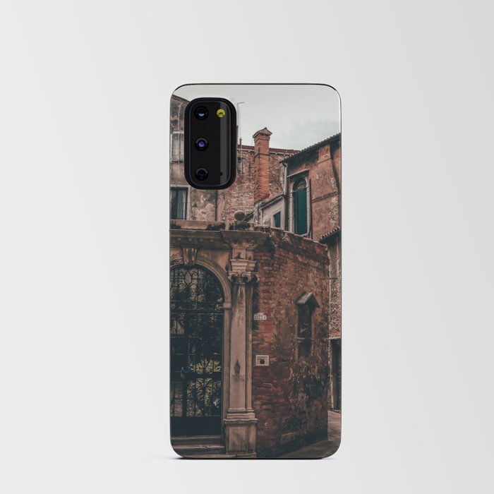 Venice Italy with gondola boats surrounded by beautiful architecture along the grand canal Android Card Case