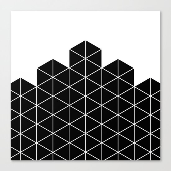 Black And White Stack Canvas Print