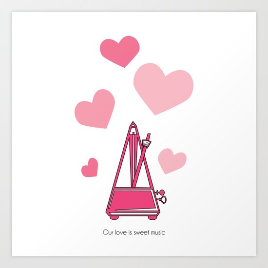 Our Love Is Sweet Music Art Print