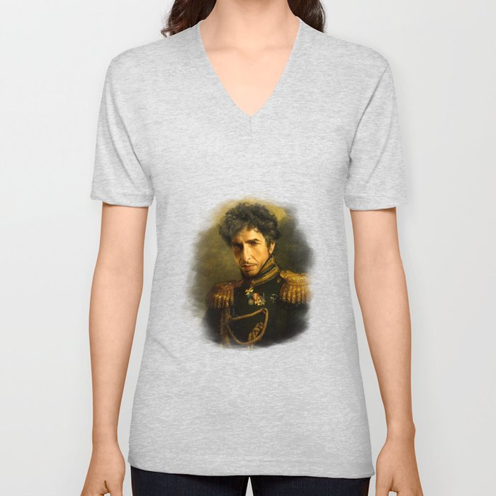 Bob Dylan - replaceface V Neck T Shirt